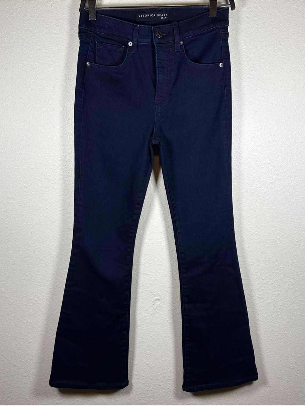 Veronica Beard Beverly Skinny Flare High Rise Jeans Dark Wash 27/4